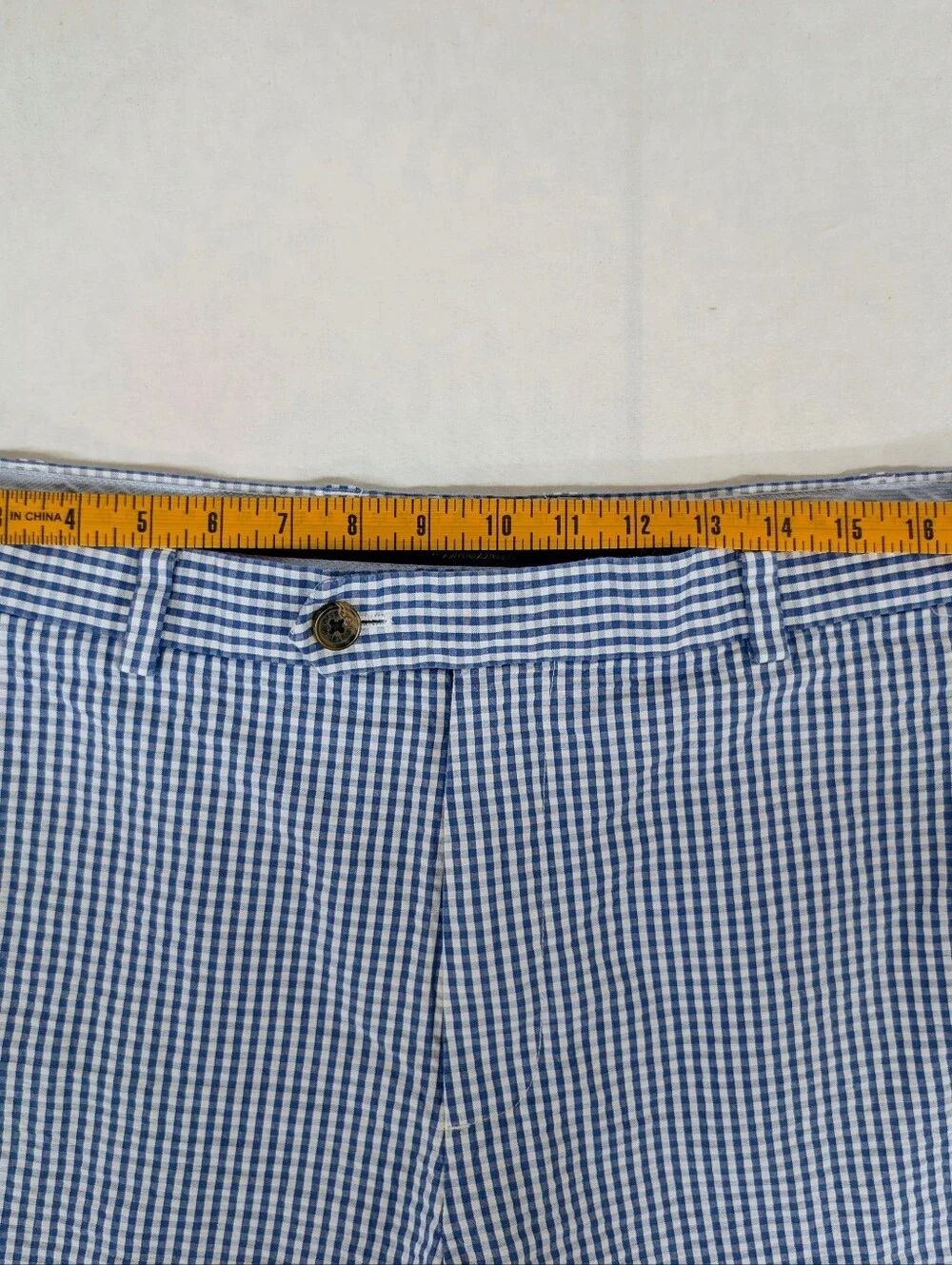 Brooks Brothers Blue Gingham Shorts Size 38